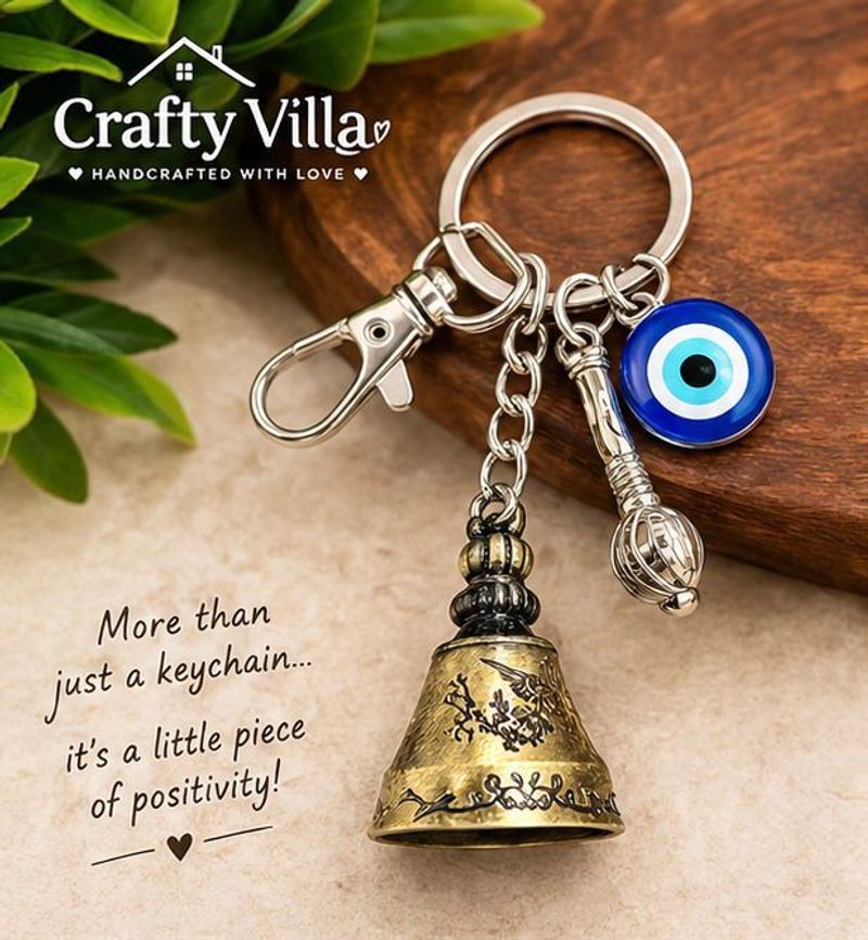 Crafty Villa Tibetan Bell Keychain - Image 4