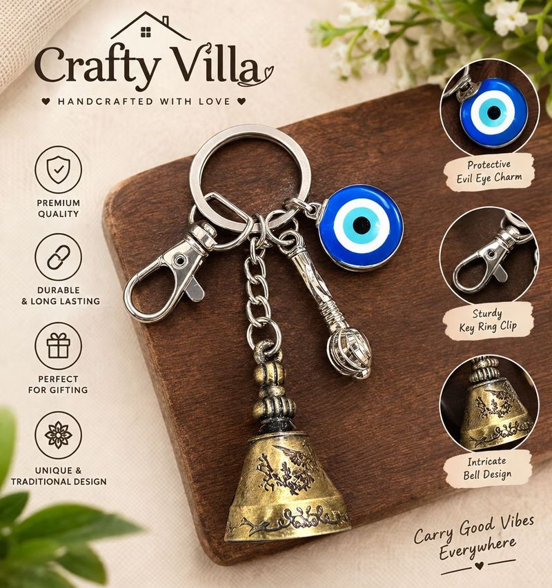 Crafty Villa Tibetan Bell Keychain - Image 3