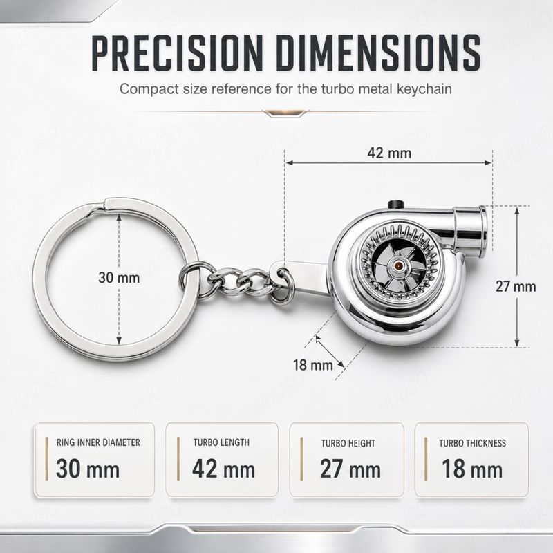 HUUSO Silver Metal Key Chain - Image 3