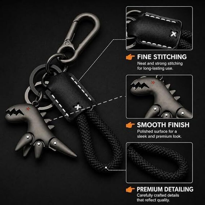 Ladki Dinosaur Metal Keychain - Image 5