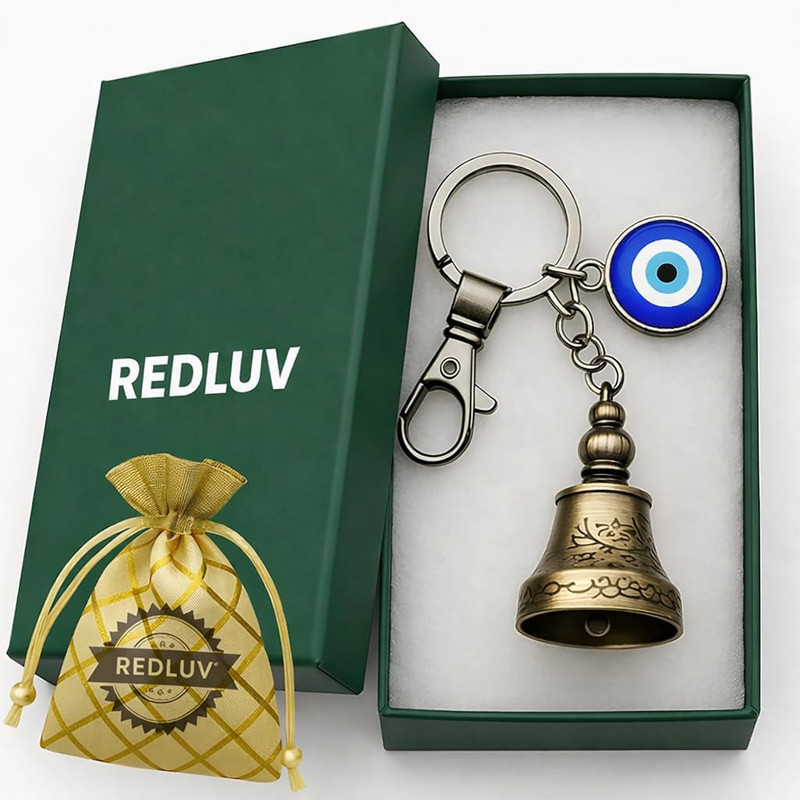 REDLUV Guardian Bell for Bike – Tibetan Lucky Motorcycle Keychain Key Chain