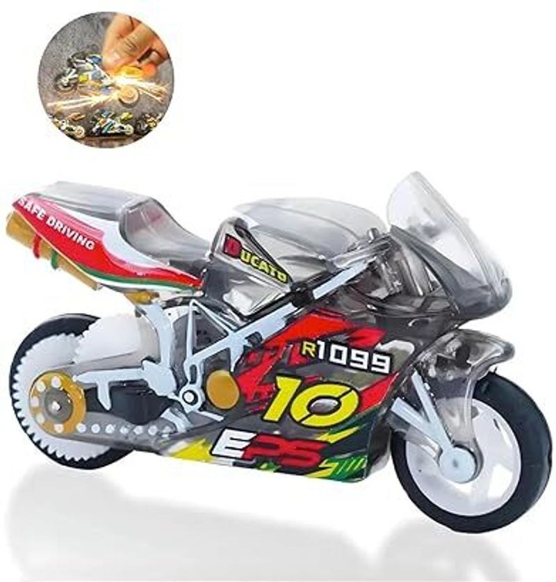 SANSCARA Friction Powered Sparking Bike Key Chain - Image 4