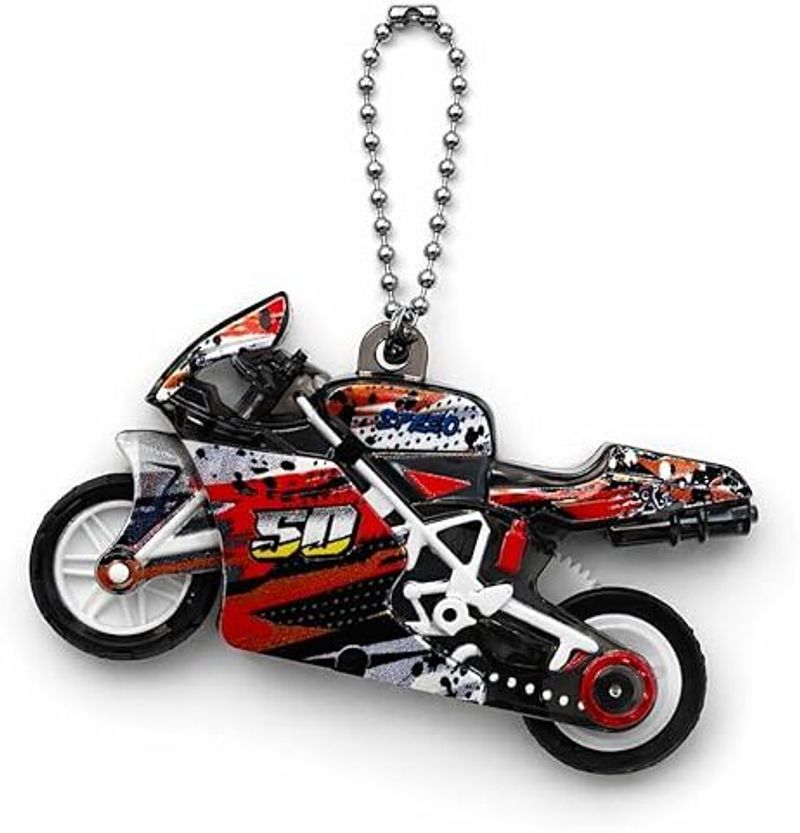 SANSCARA Friction Powered Sparking Bike Key Chain - Image 2