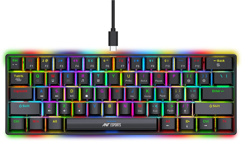 price history - Ant Esports MK1300 V2 Wired USB Standard Gaming Keyboard Compatib...more