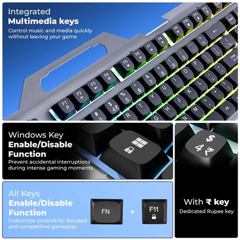 ZEBRONICS Zeb Transformer 3 Wired USB Gaming Keyboard - Image 5
