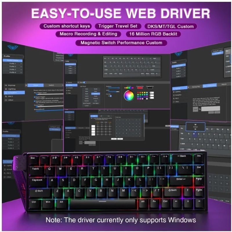 Aula Win68 HE Magnetic Switch Gaming Keyboard - Image 4