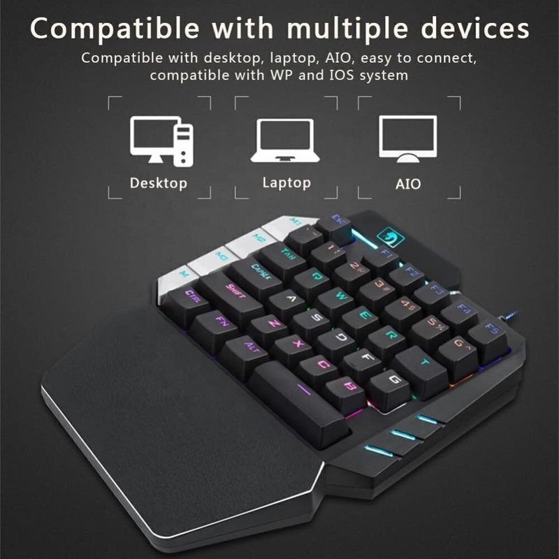 Confiavel One Hand Non Mechanical Gaming Keyboard - Image 3