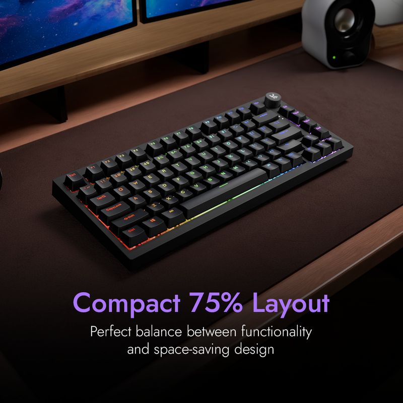Kreo Swarm 75 Wireless Tenkeyless Gaming Keyboard (Black) - Image 3