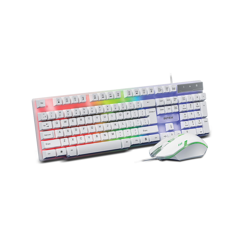 Intex IT-KB334 Wired USB Standard Gaming Keyboard Compatible with Desktop, Laptop, Mac Wired Gaming Keyboard & Mouse IT-KB 334/RGB,Spill resistant, Ke