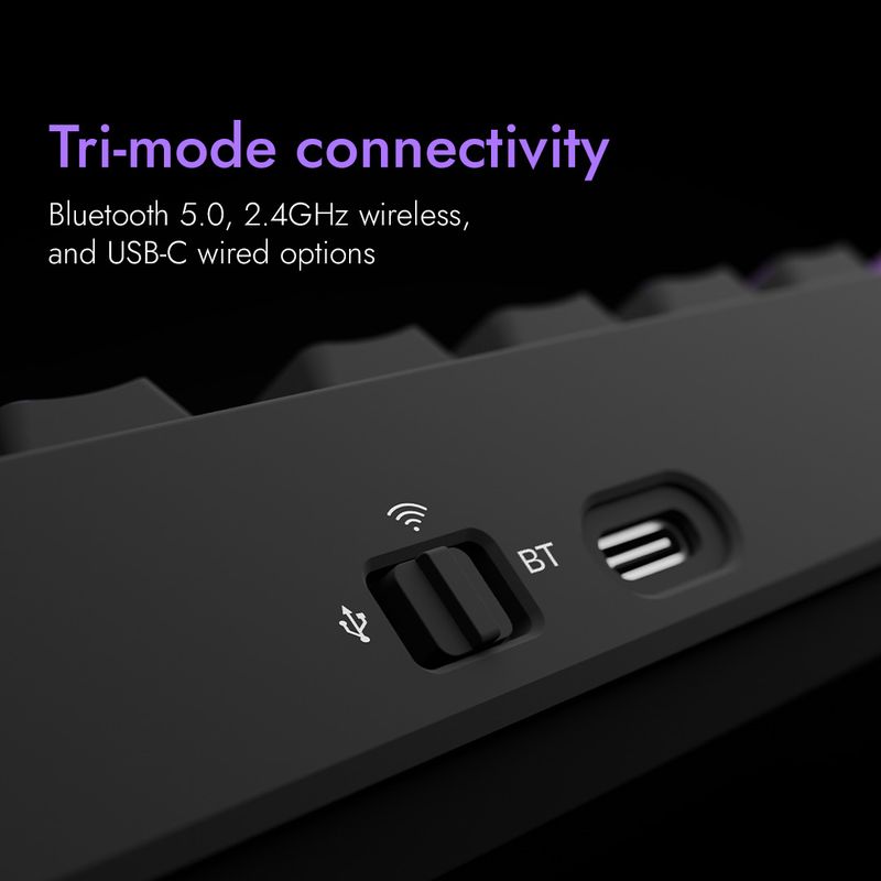 Kreo Swarm 75 Wireless Tenkeyless Gaming Keyboard (Black) - Image 5