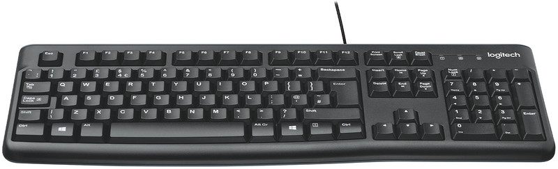 Logitech K120 / Full-size, Spill-resistant, Curved Space Bar Wired Usb Standard Desktop Keyboard Compatible Desktop, Laptop, Mac Windows, Usb Plug--pl