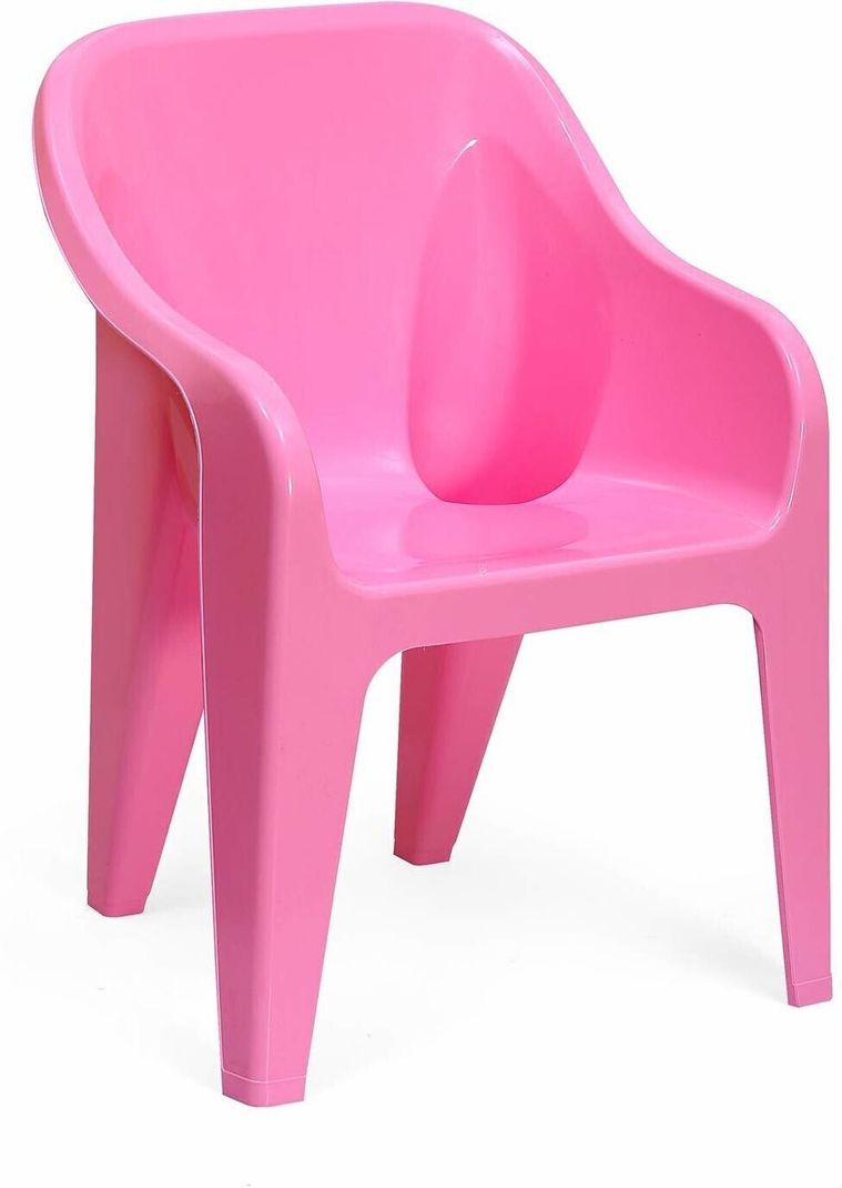 Nilkamal Plastic Eeezygo Baby Chair Modern & Comfortable with Arm & Backrest|Study Chair Plastic Chair (Finish Color - PINK, Pre-assembled)