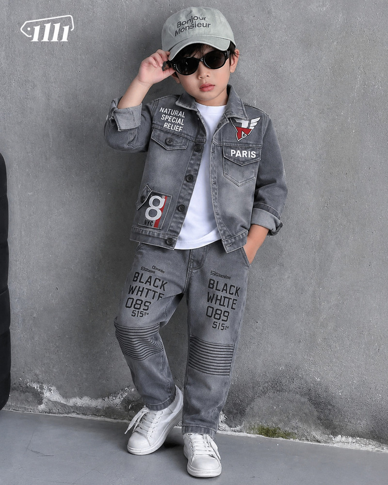 Ferry Street Boys Casual Jacket Jeans (GREY)