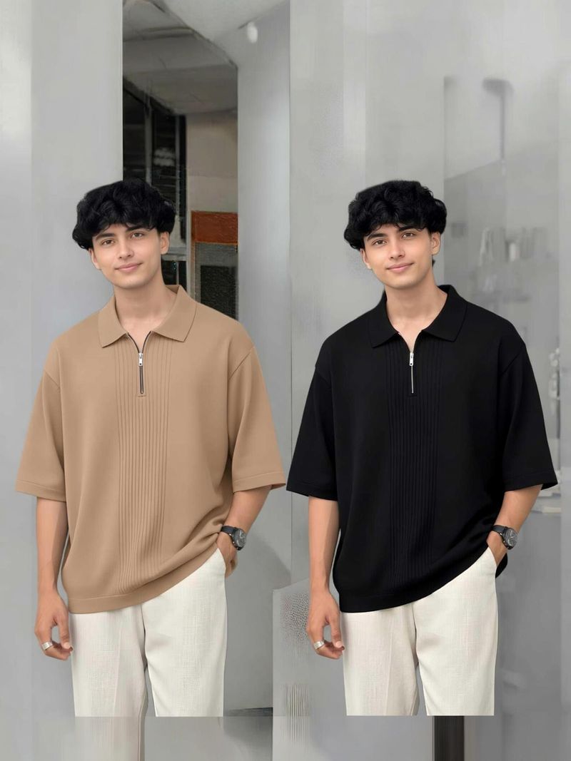 Show In Style Boys Cotton Blend Oversized T-Shirt (Black, Pack of 2) - Image 5