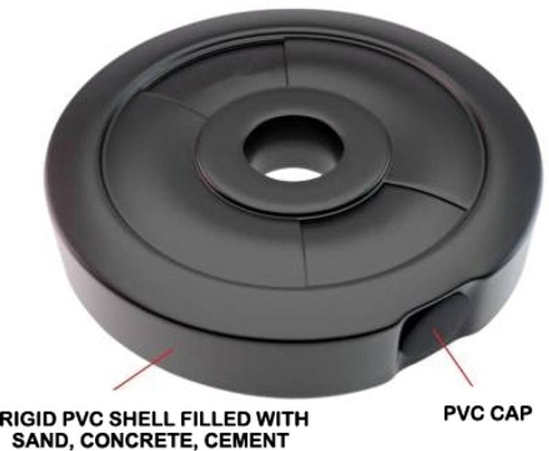 L'AVENIR 20kg PVC Weight Lifting Black - Image 3