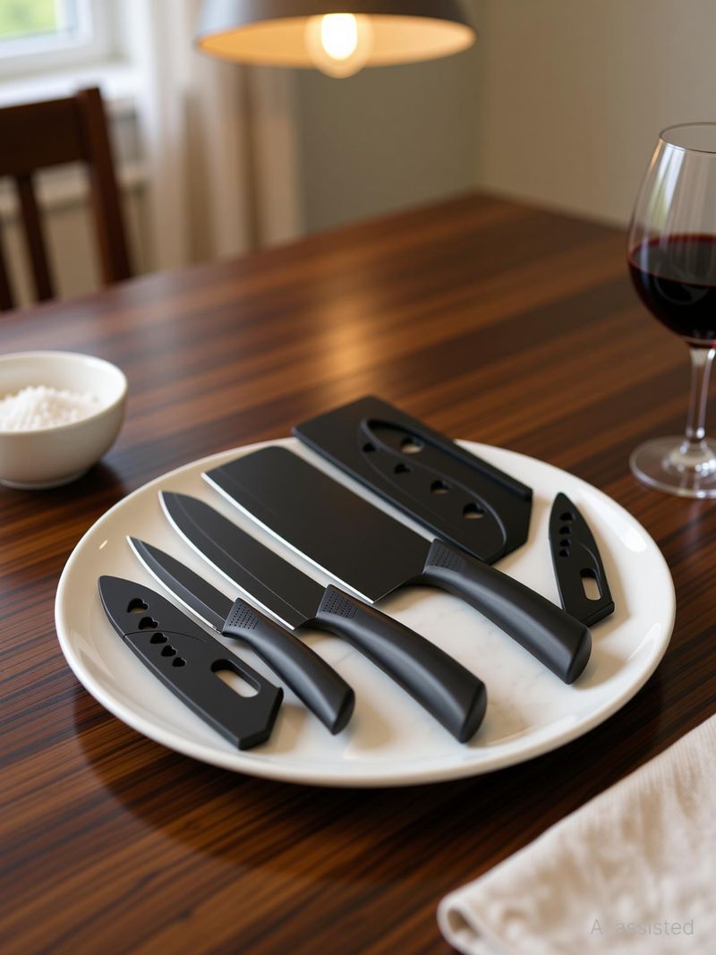 ZROY ENTERPRISE 1 Pc Stainless Steel Knife Set of 3 black Kitchen Knife with Ergonomic Handles for Meat, Fish & Vegetable - Image 5
