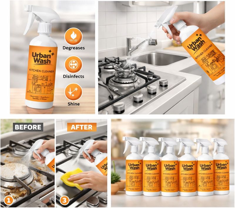 Urban Wash Kitchen Cleaner and Tap Cleaner Combo - Image 4