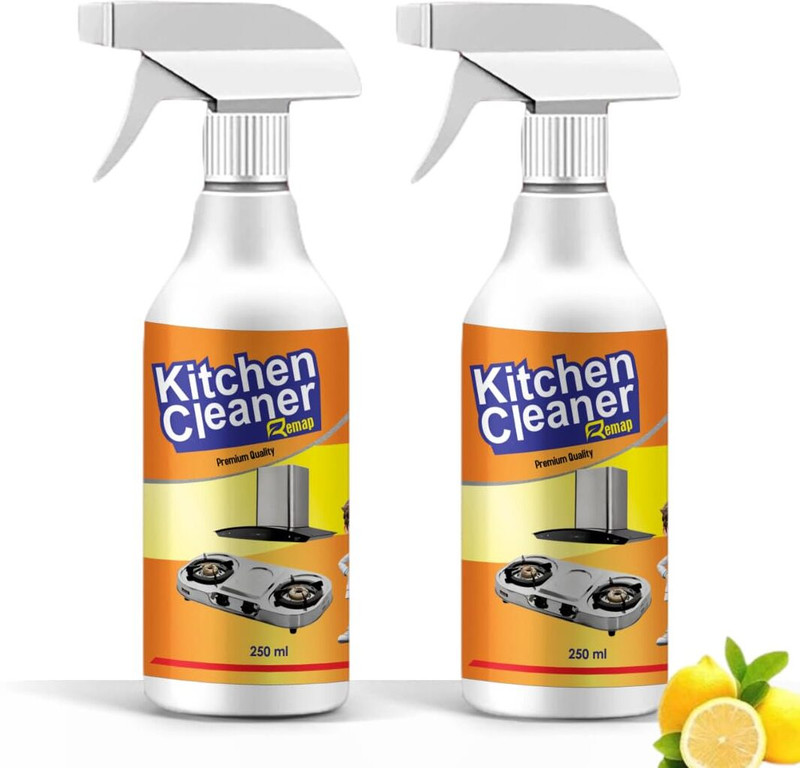 phorriet Kitchen Cleaner Spray 250 ML (Pack of 2) | Powerful Grease & Oil Stain Remover | Kitchen Cleaner (500 ml, Pack of 2)