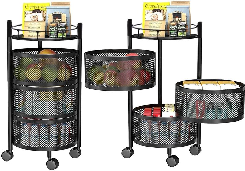 Maaz 3 Tier Kitchen Trolley with Wheels - Image 4