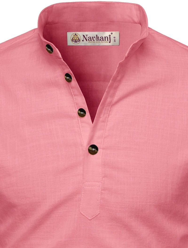 Solid Pure Cotton Straight Kurta for Men - Image 5