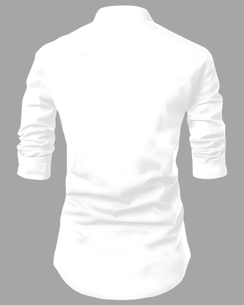 Fashion Marts Embroidered Cotton Blend Straight Kurta for Men - Image 4