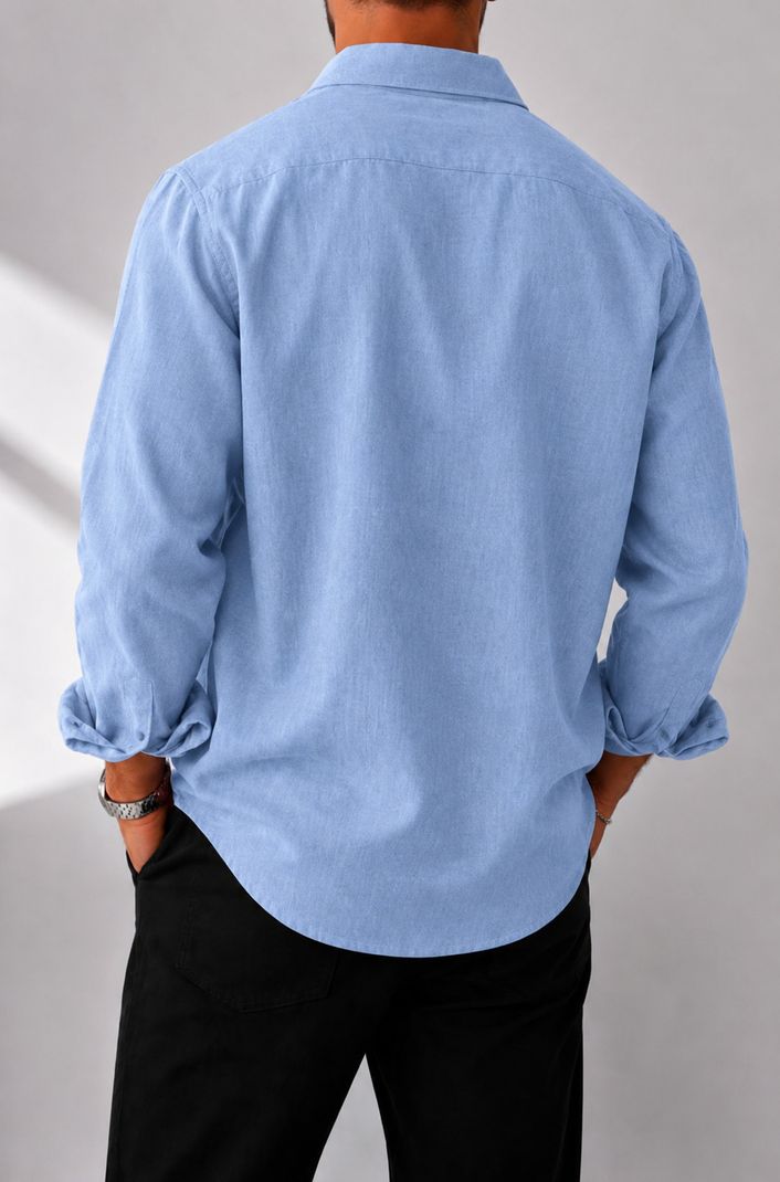JACKBELLA Men Regular Fit Solid Spread Collar Shirt - Image 4