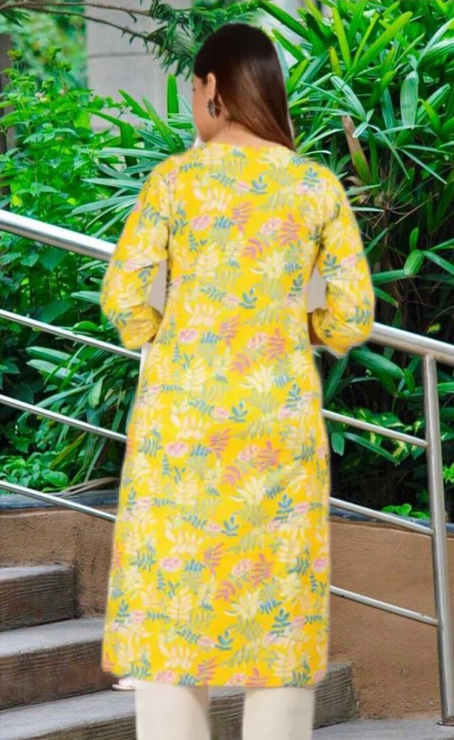 Sa Rasa Printed Viscose Rayon Straight Kurta - Image 5