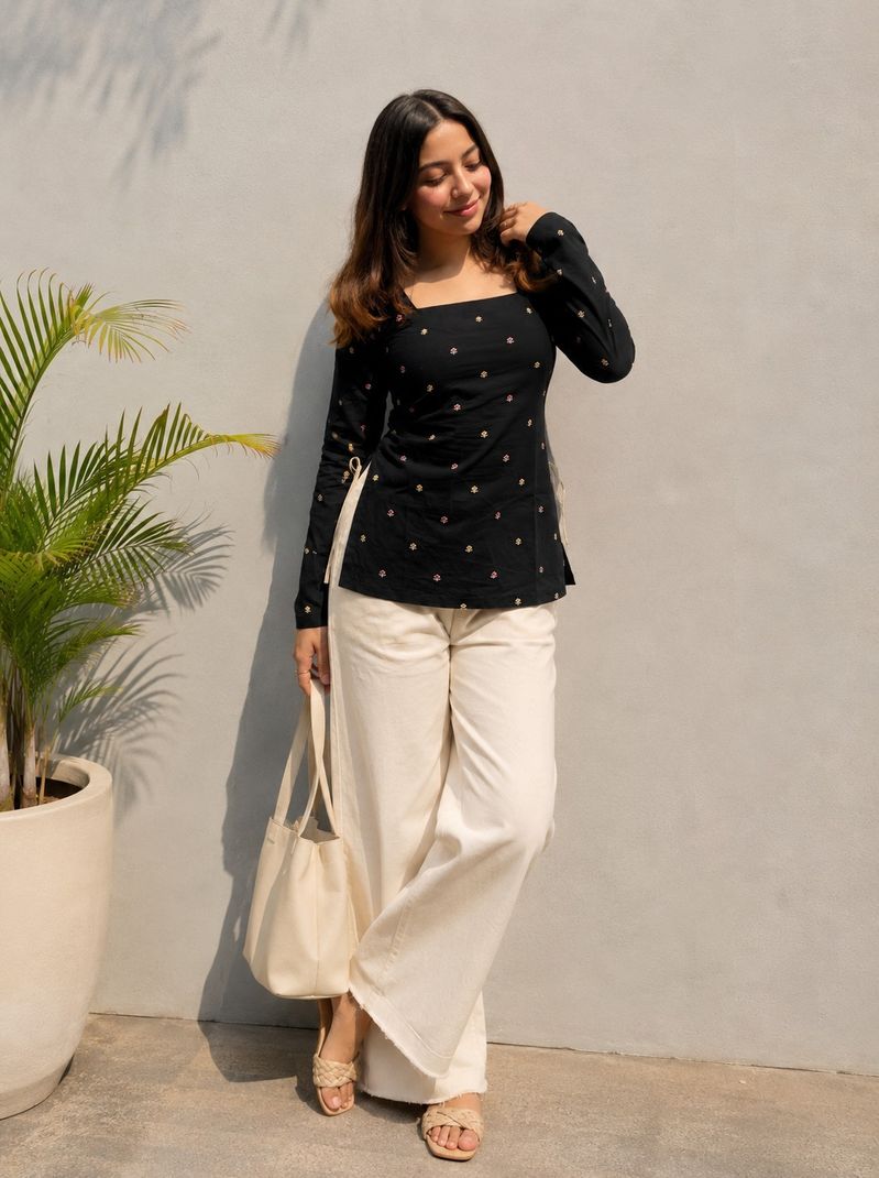 SHREE RADHA TRENDS Floral Print Tunic Kurta - Image 3