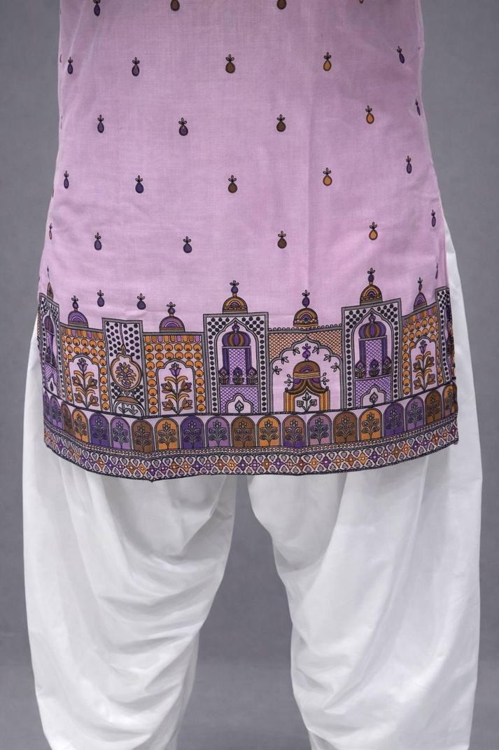 Vijay Enterprise Men's Cotton Printed Straight Kurta - Image 5