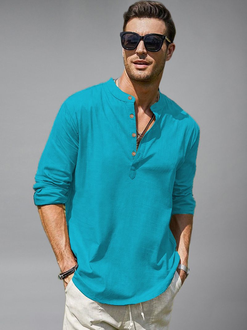 Yugnik Solid Cotton Blend Straight Kurta for Men - Image 4