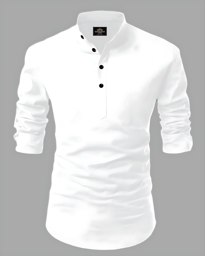 Kavyangle Creation Solid Cotton Blend Kurta - Image 3