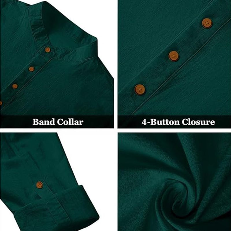 Univibe Men's Solid Cotton Blend Straight Kurta - Image 6