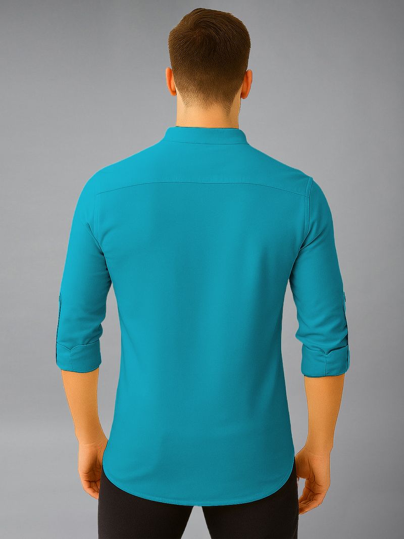 Yugnik Solid Cotton Blend Straight Kurta for Men - Image 3