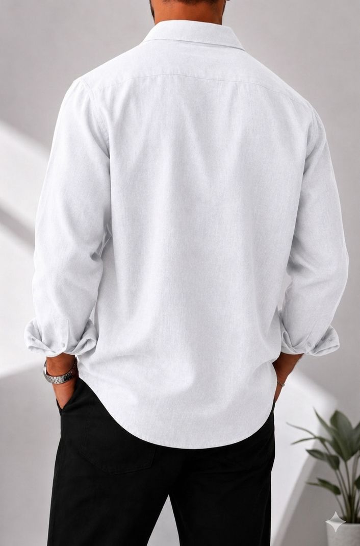JACKBELLA Men Regular Fit Solid Spread Collar Shirt - Image 4
