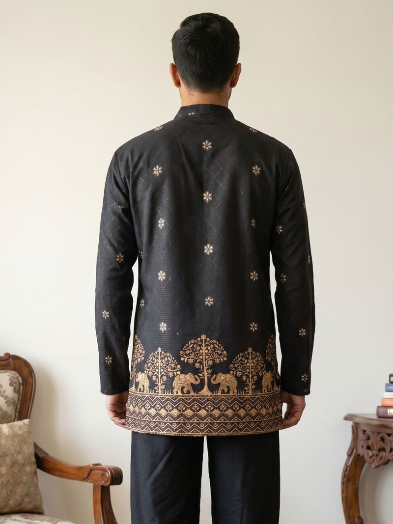 Jompers Embroidered Cotton Blend Tunic Kurta - Image 3
