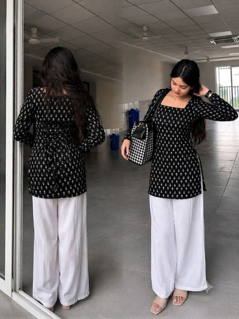 Shivifashion Floral Print Viscose Rayon Straight Kurta - Image 3