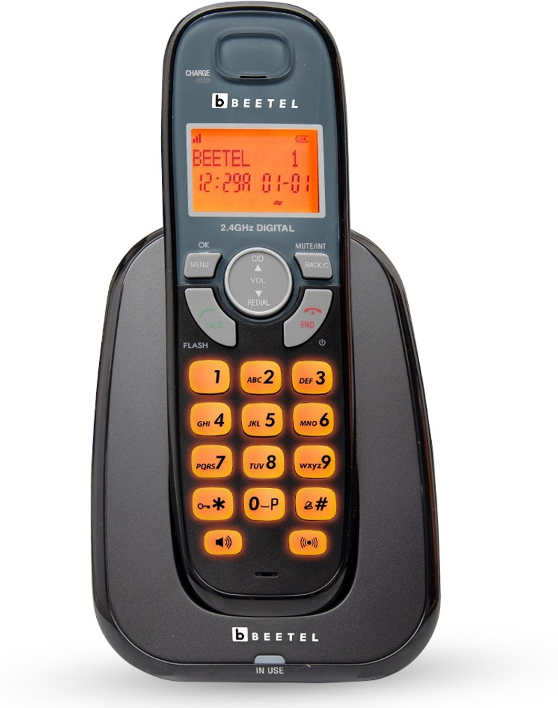 Beetel X70 Cordless Landline Phone Black