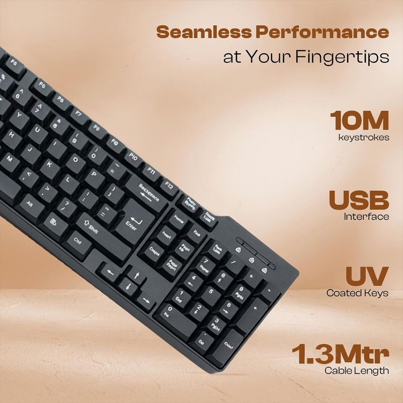 SKOG Wired Keyboard and Mouse Combo with USB Hub - Image 6