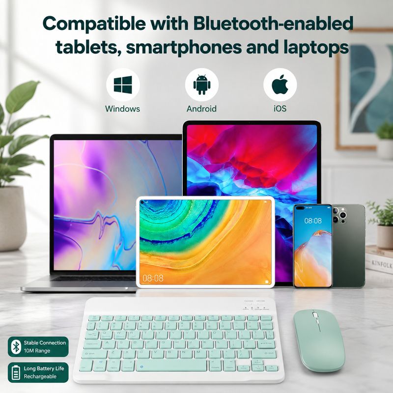 SATNAM Rechargeable Keyboard Mouse Combo - Image 6