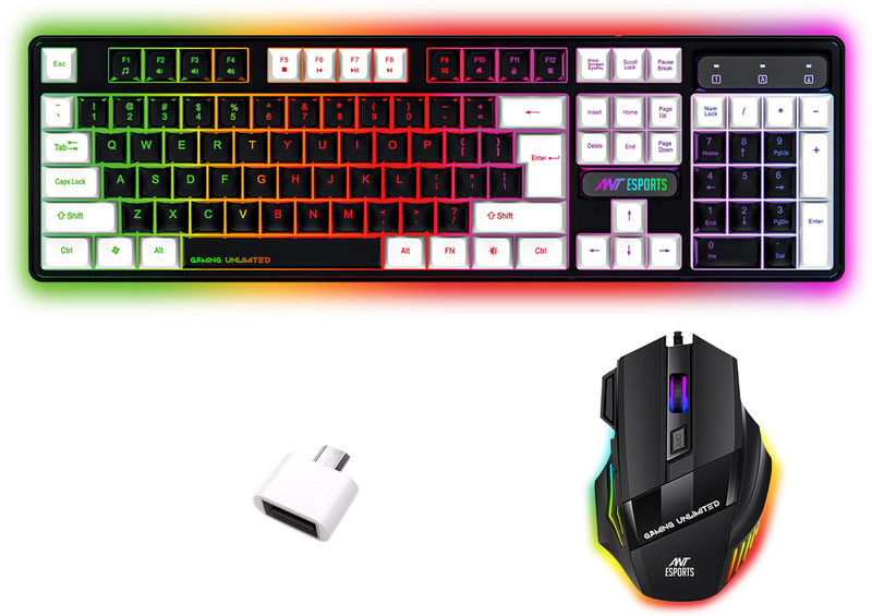 Ant Esports KM1410 Wired Gaming Keyboard and Mouse Combo Set Black