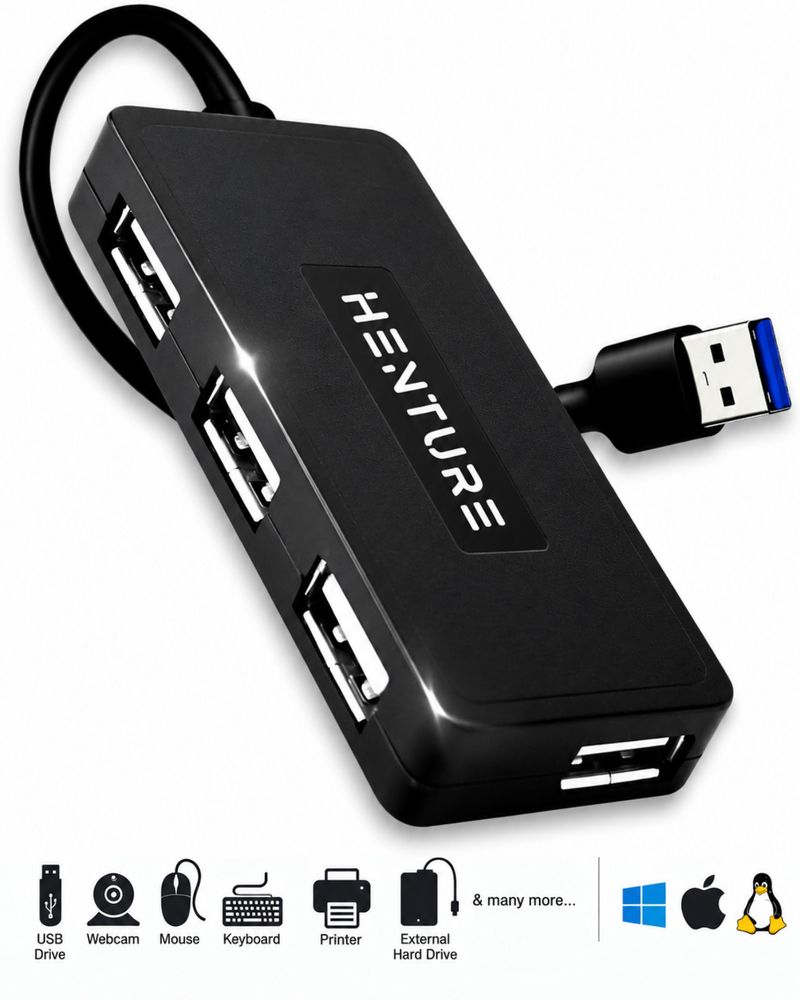 Henture Alive Set of 5 Keyboard and Mouse Combo with USB Hub - Image 5