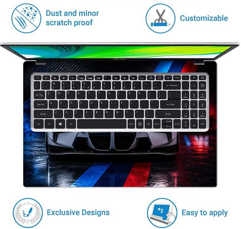 Techfit BMW M Motorcycle Laptop Skin - Image 5