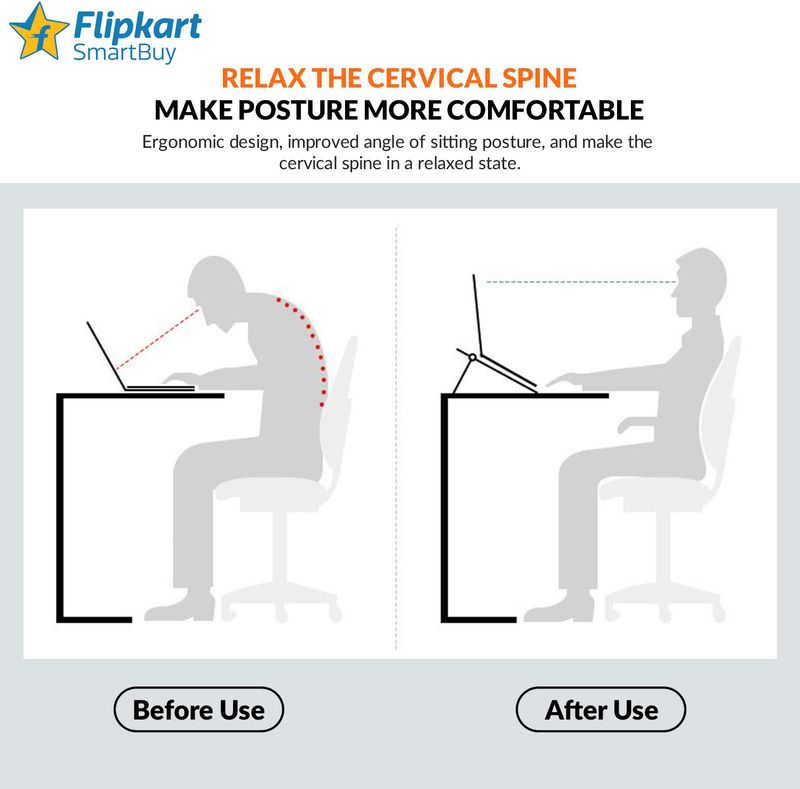 Flipkart SmartBuy Laptop Stand 6 Angles Adjustable Aluminum - Image 4