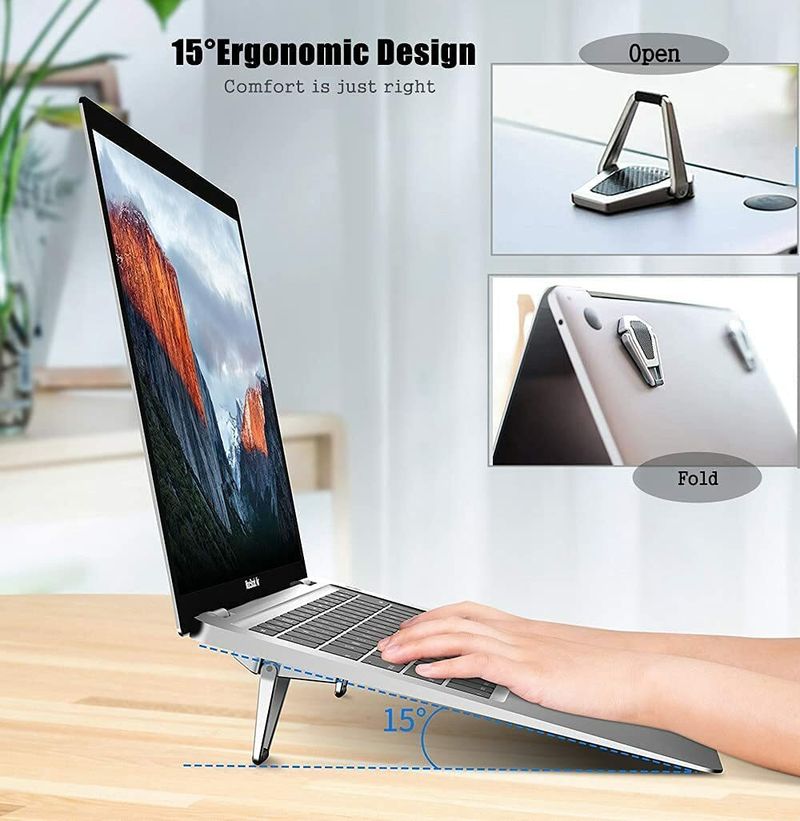 GADGET DEALS 2 Pcs Premium Metal Folding Portable Laptop 2 Pieces - Image 3