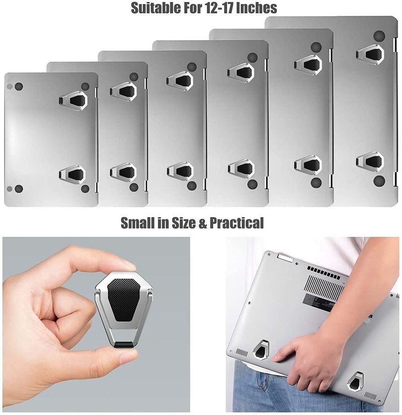 GADGET DEALS 2 Pcs Premium Metal Folding Portable Laptop 2 Pieces - Image 5