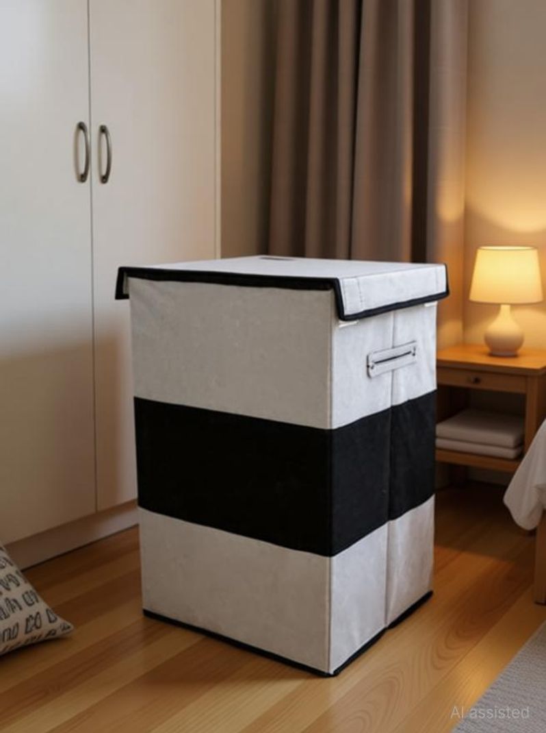 Mteaser 75 L Grey, Black Laundry Basket - Image 4