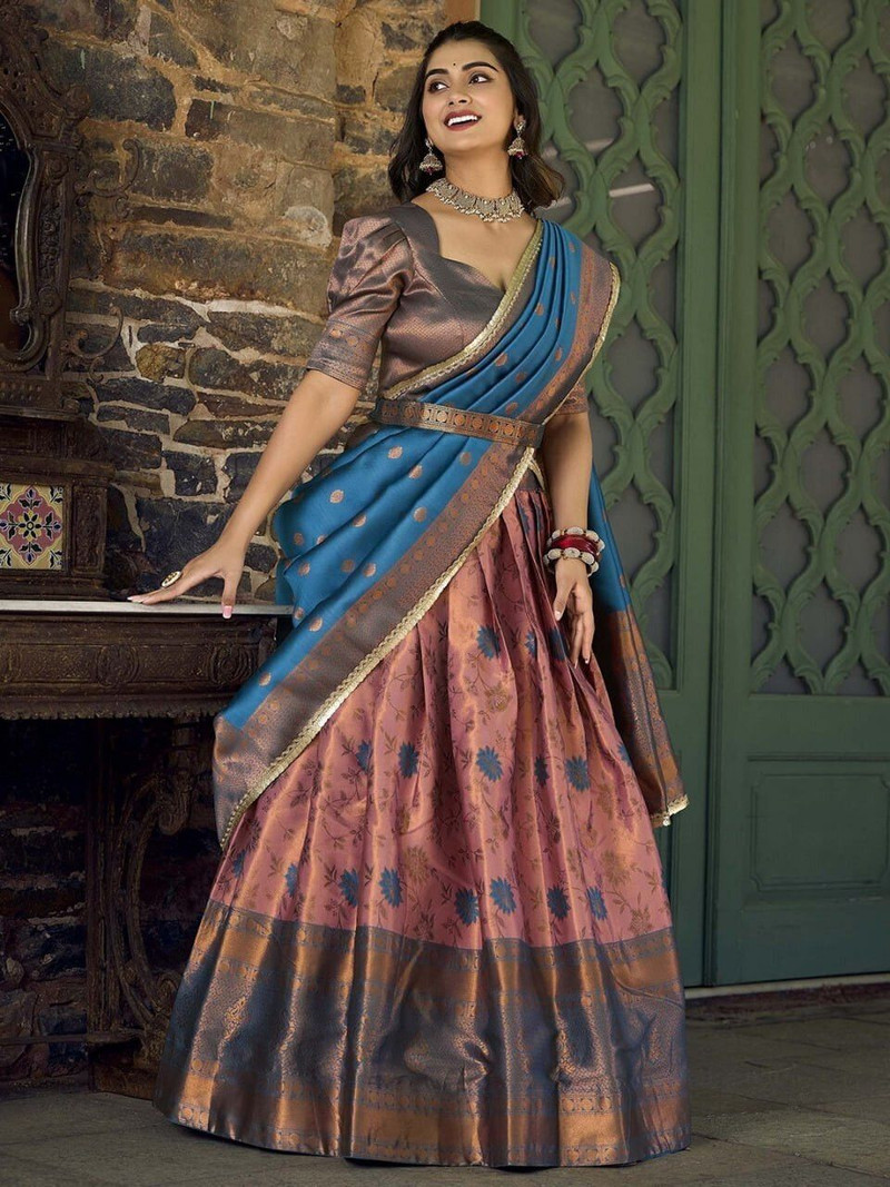 SHREEENATHJICREATION Self Design Lehenga (Pink)