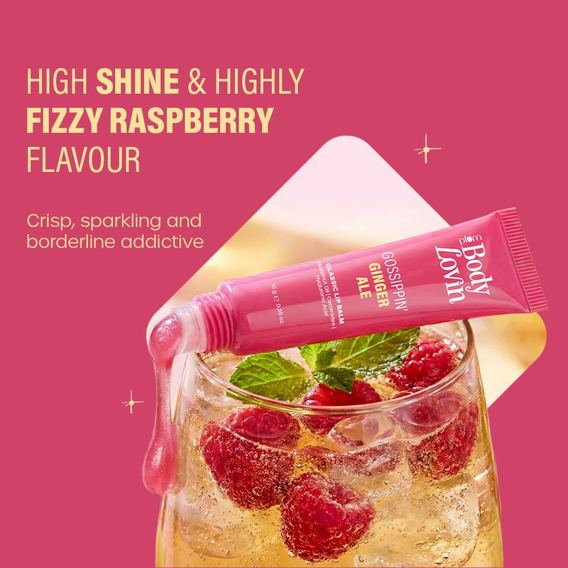 Plum Gossippin’ Ginger Ale Glassic Lip Balm Coral Pink - Image 3