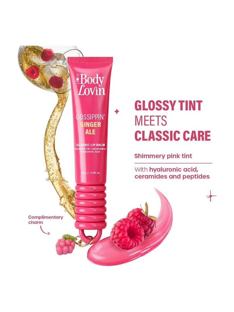 Plum Gossippin’ Ginger Ale Glassic Lip Balm Coral Pink - Image 2