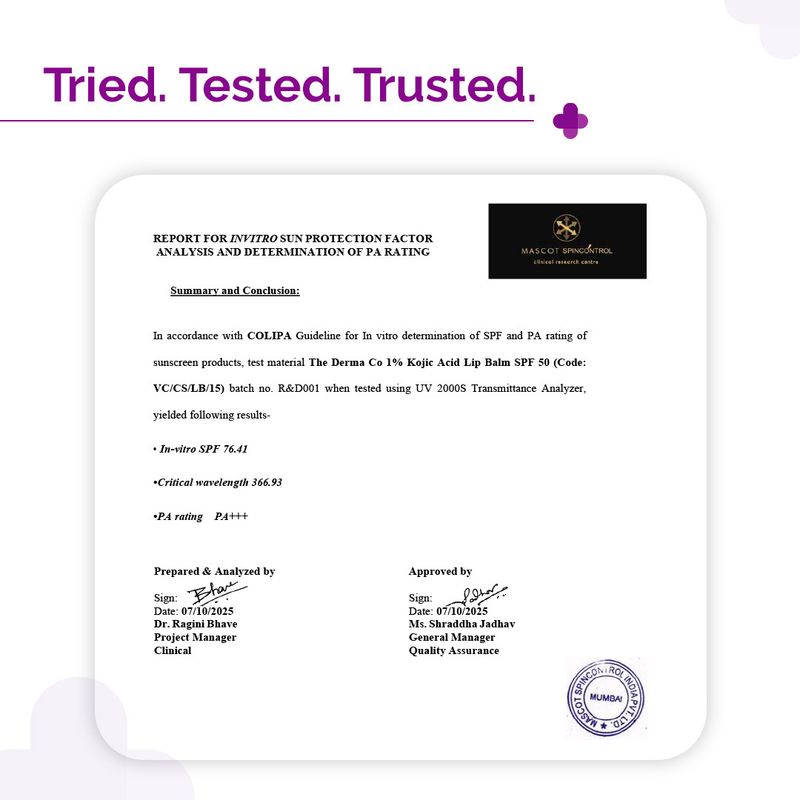 The Derma Co 1% Kojic Acid Lip Balm 4.5g - Image 4